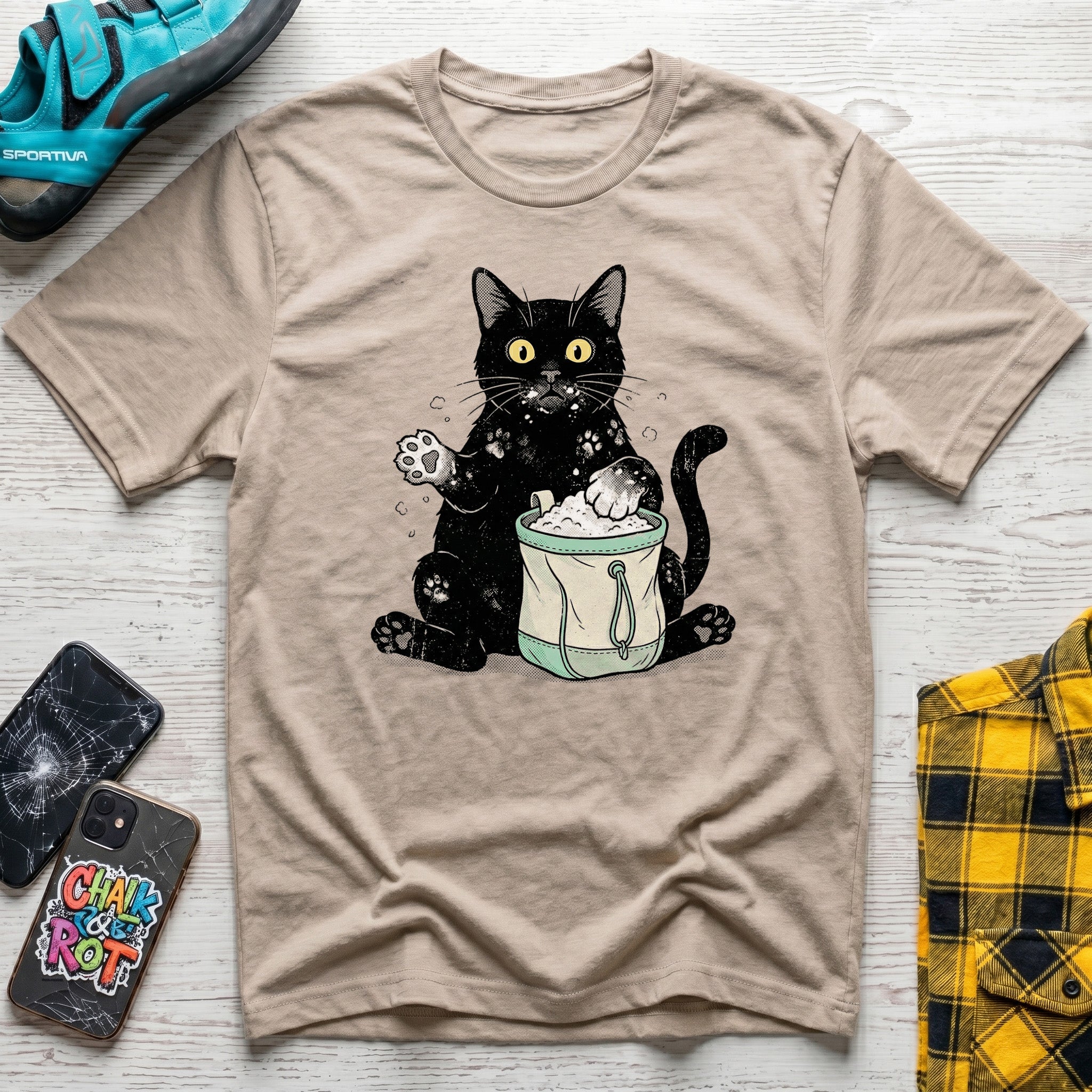 Cat In Chalk Bag T-Shirt
