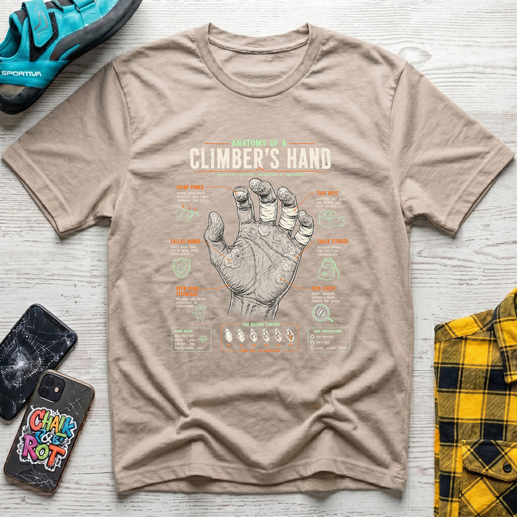 Climber Hand Anatomy T-Shirt