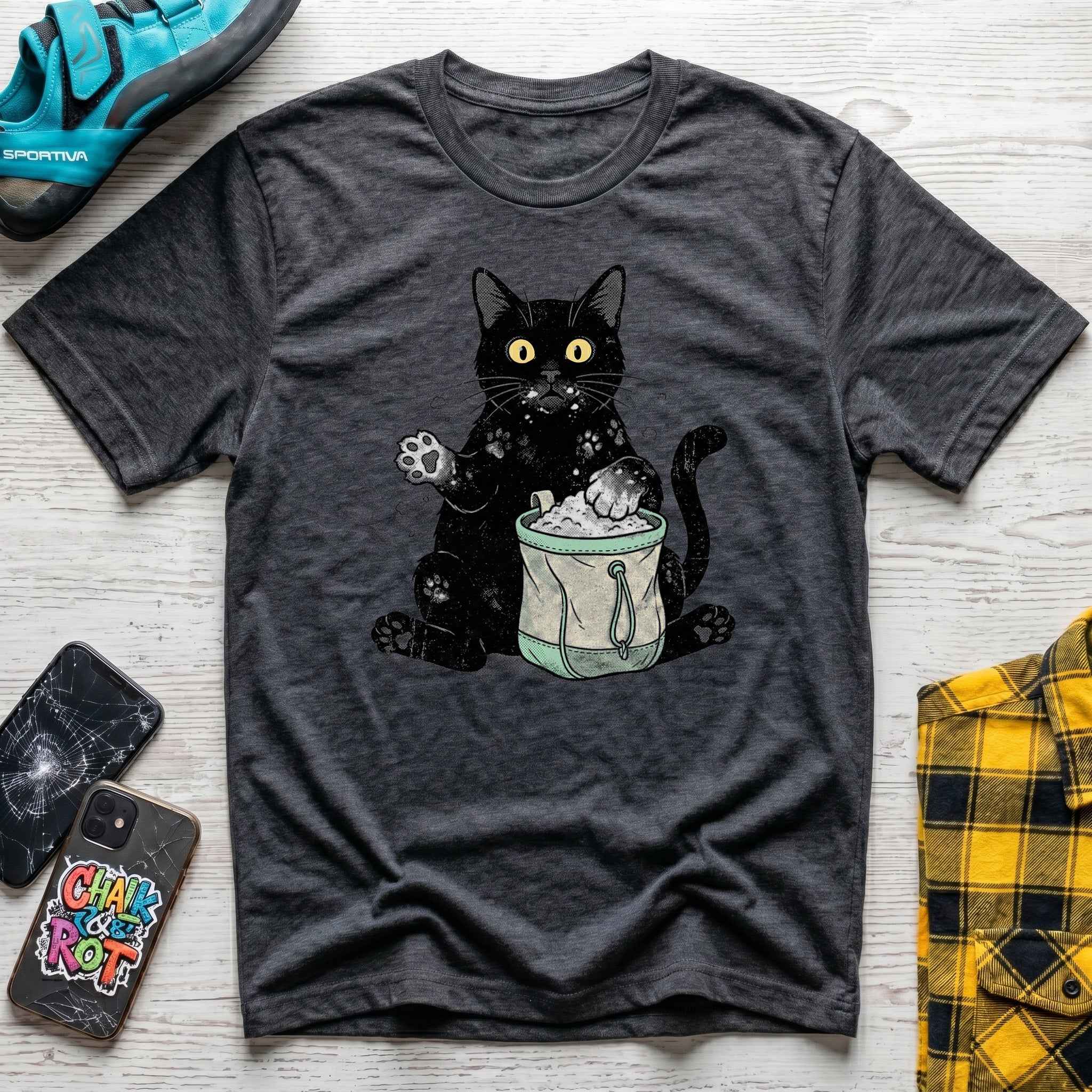 Cat In Chalk Bag T-Shirt