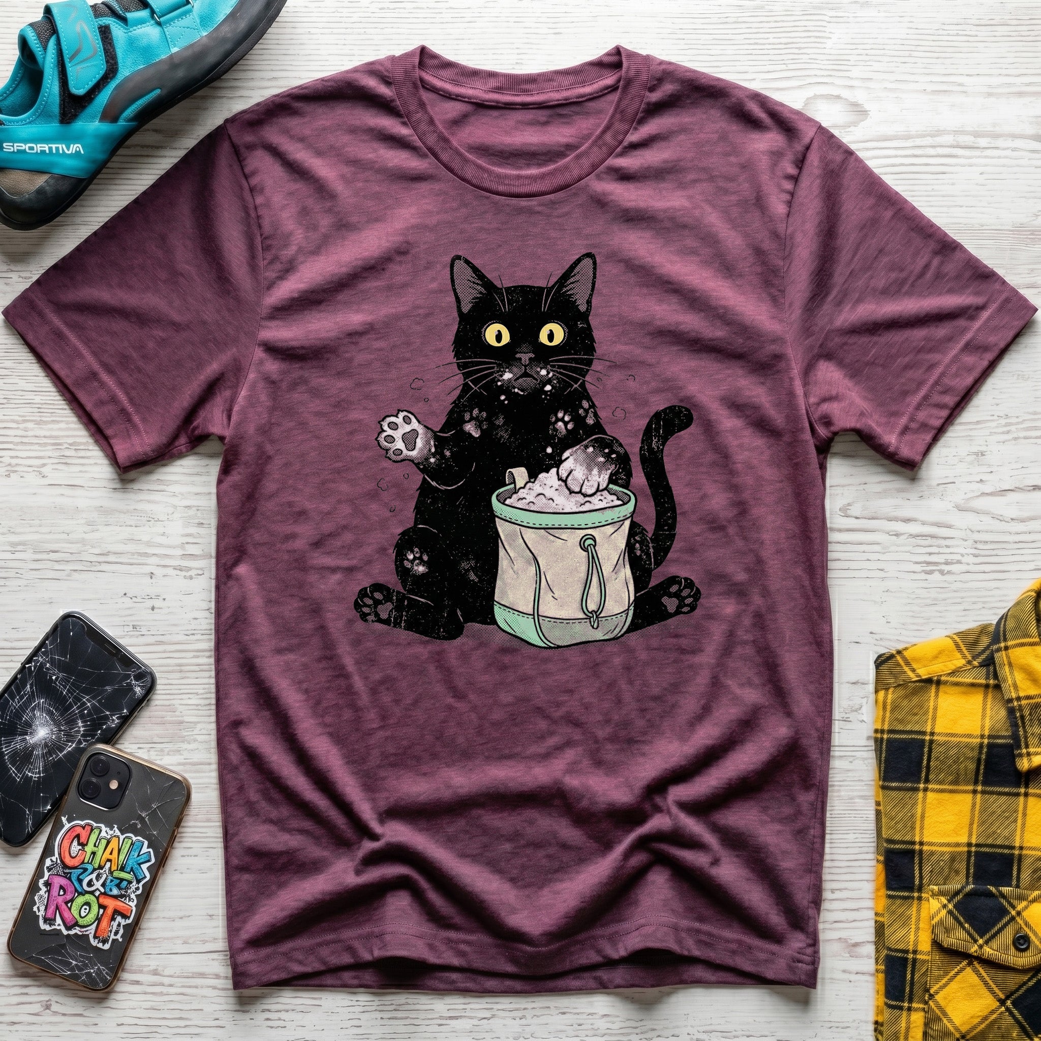 Cat In Chalk Bag T-Shirt