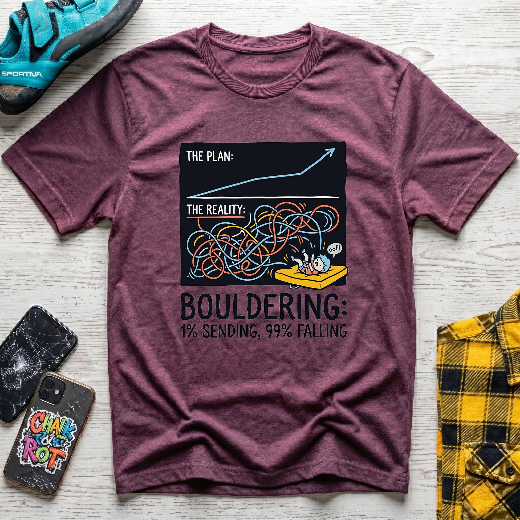 Bouldering Diagram T-Shirt