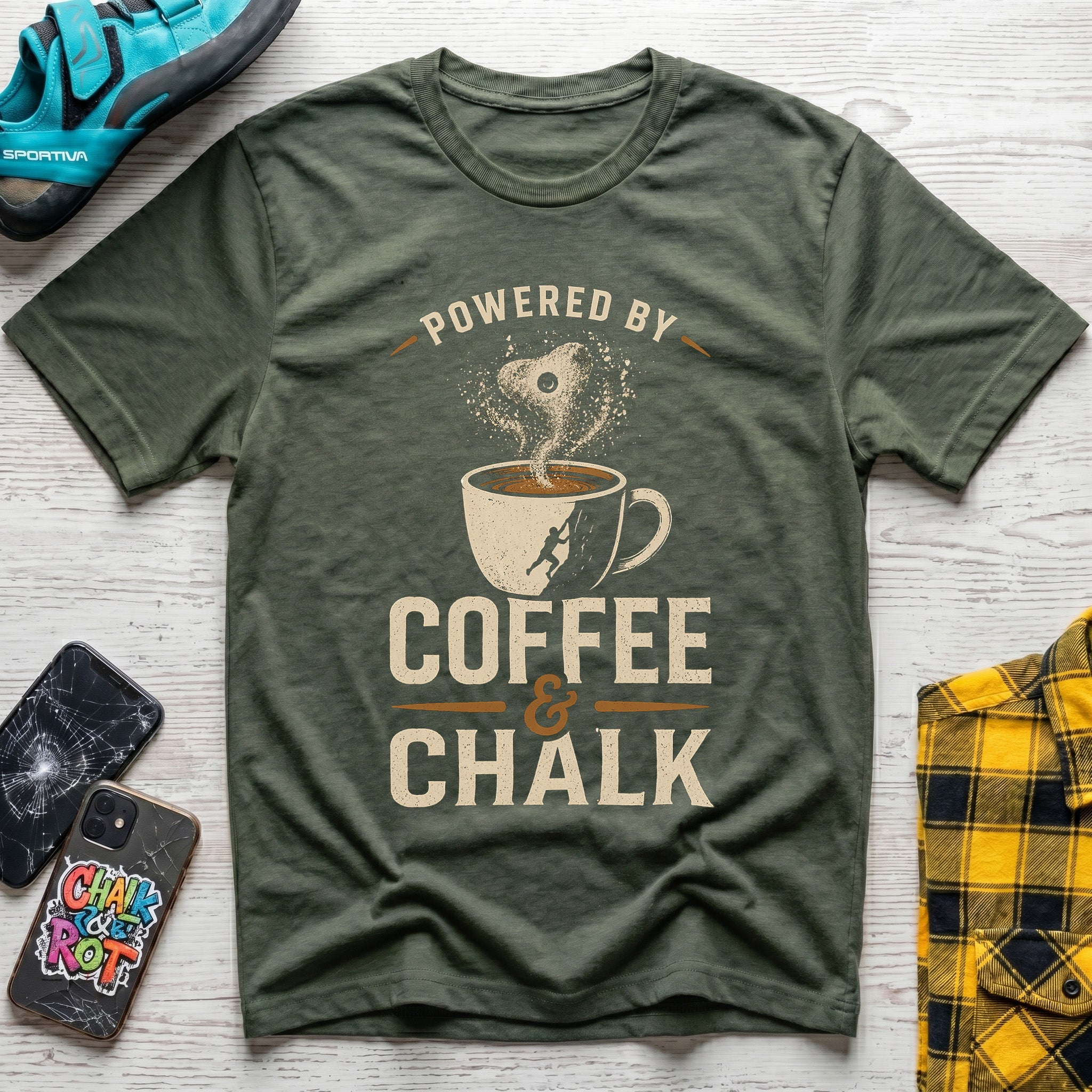 Powered By Coffee And Chalk T-Shirt